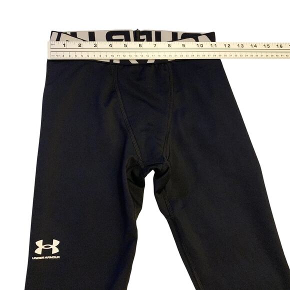 Under Armour Cold Gear Leggings Boys Medium Fitted Athletic Wear Cold Weather - Picture 6 of 9